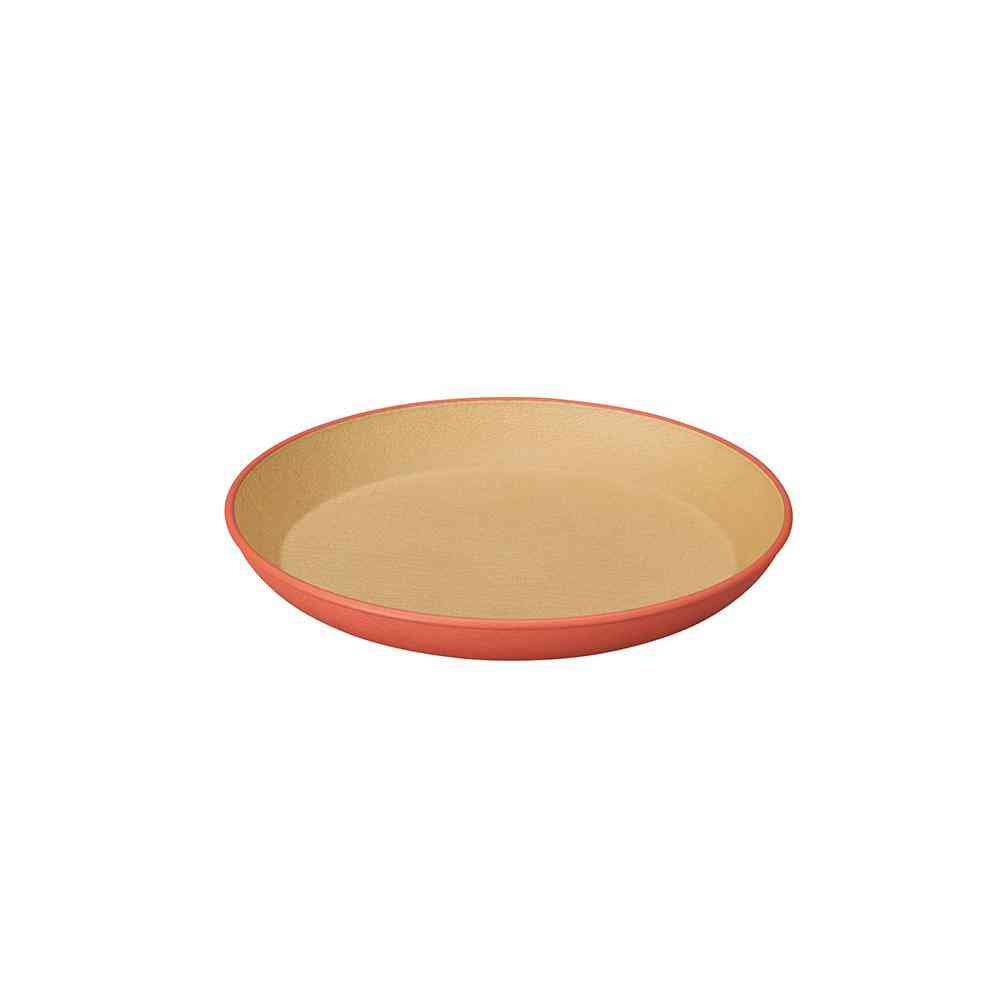Kano EARTH COLOR Antibacterial Round Plate L Red