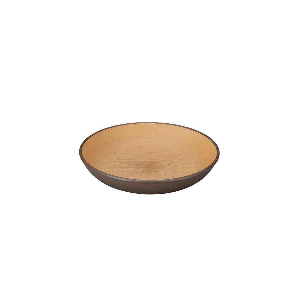 Kano EARTH COLOR Antibacterial Round Plate M Dark Brown