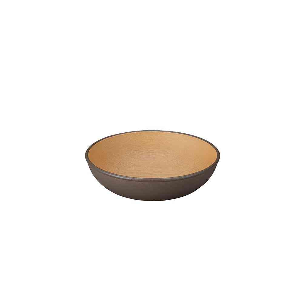 Kano EARTH COLOR Antibacterial Round Plate S Dark Brown
