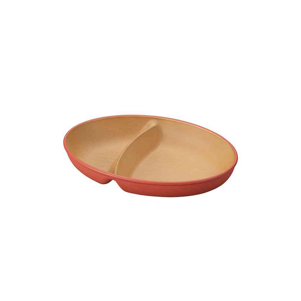 Kano EARTH COLOR Antibacterial Oval Plate Red