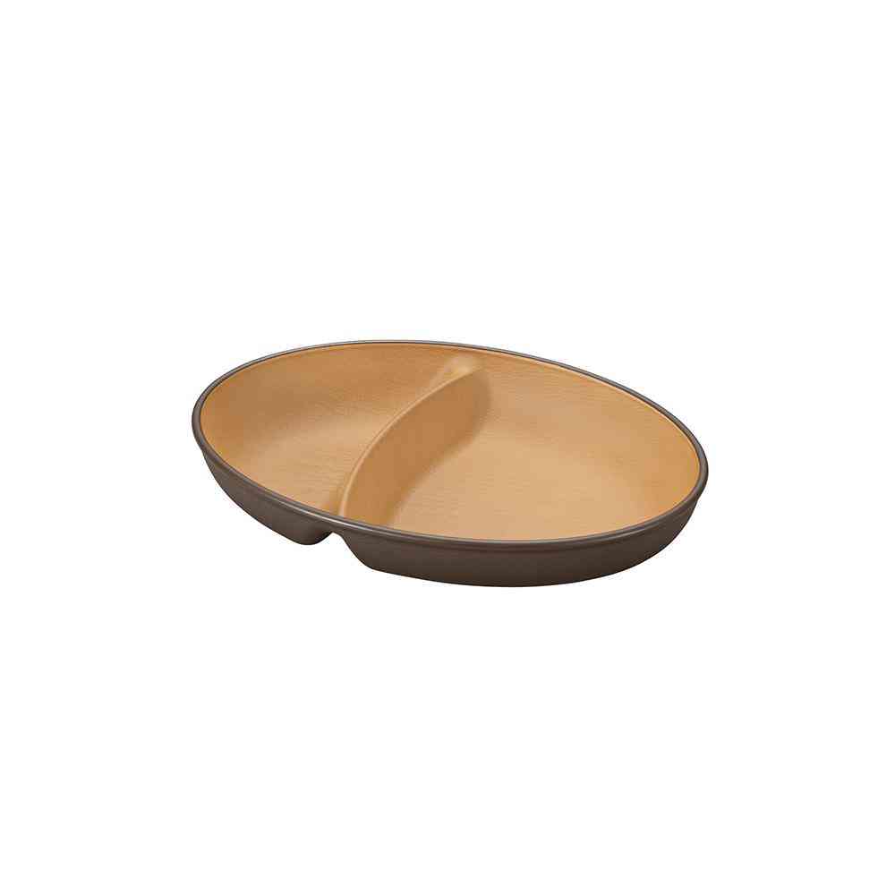 Kano EARTH COLOR Antibacterial Oval Plate Dark Brown