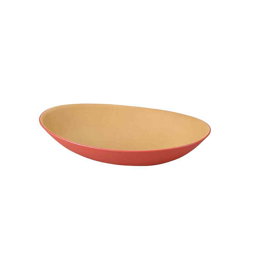 Kano EARTH COLOR Antibacterial Curry Pasta Plate Red