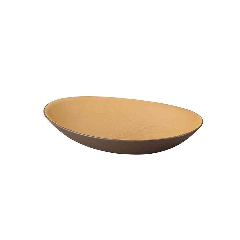 Kano EARTH COLOR Antibacterial Curry Pasta Plate Dark Brown