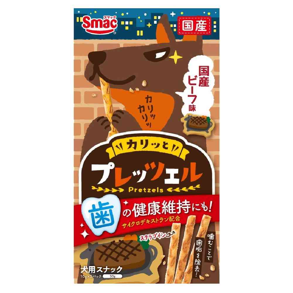 Smack Pretzel Domestic Beef Flavor 30g (10g x 3 packs)