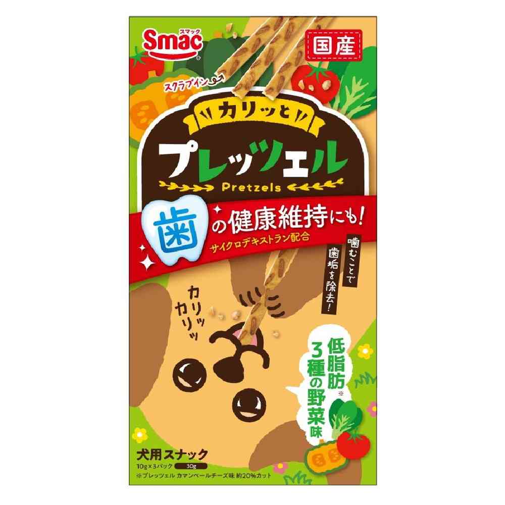 Smack Pretzel Low Fat 3 Vegetable Flavors 30g (10g x 3 Packs)