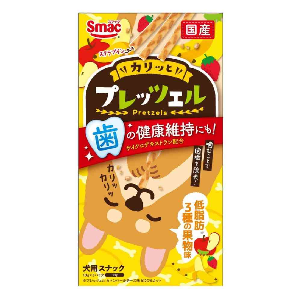 Smack Pretzel Low Fat 3 Fruit Flavor 30g (10g x 3 packs)