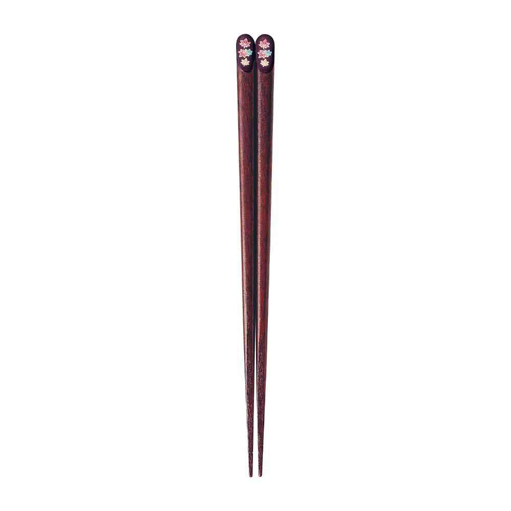 Ishida Chopsticks Kinza Momiji Burgundy 20.5cm