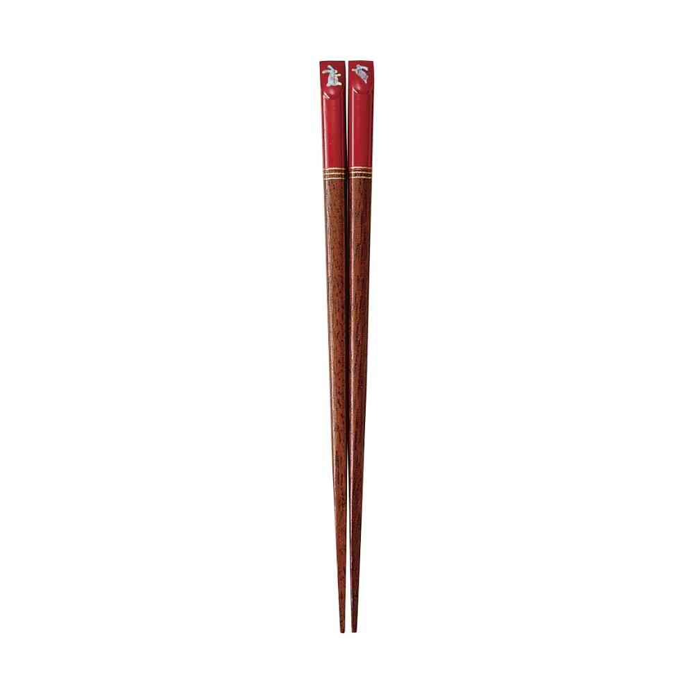 Ishida Kids Chopsticks Colorful Rabbit Red 18cm