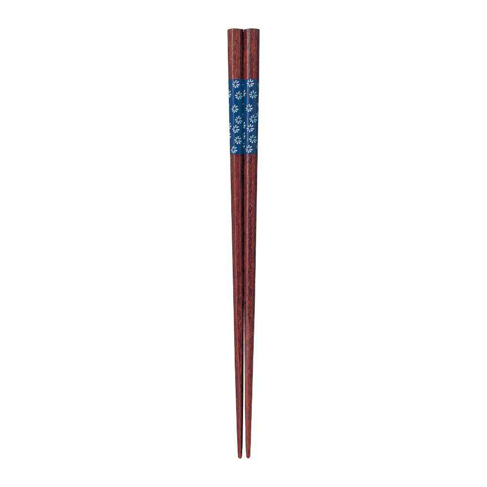 Ishida Octagonal Chopsticks Small Flower 23cm 1 Pair