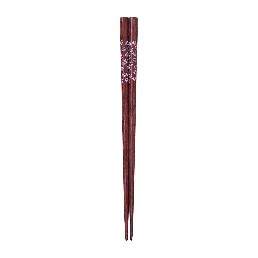 Ishida Octagonal Chopsticks Small Flower 20.5cm 1 Pair