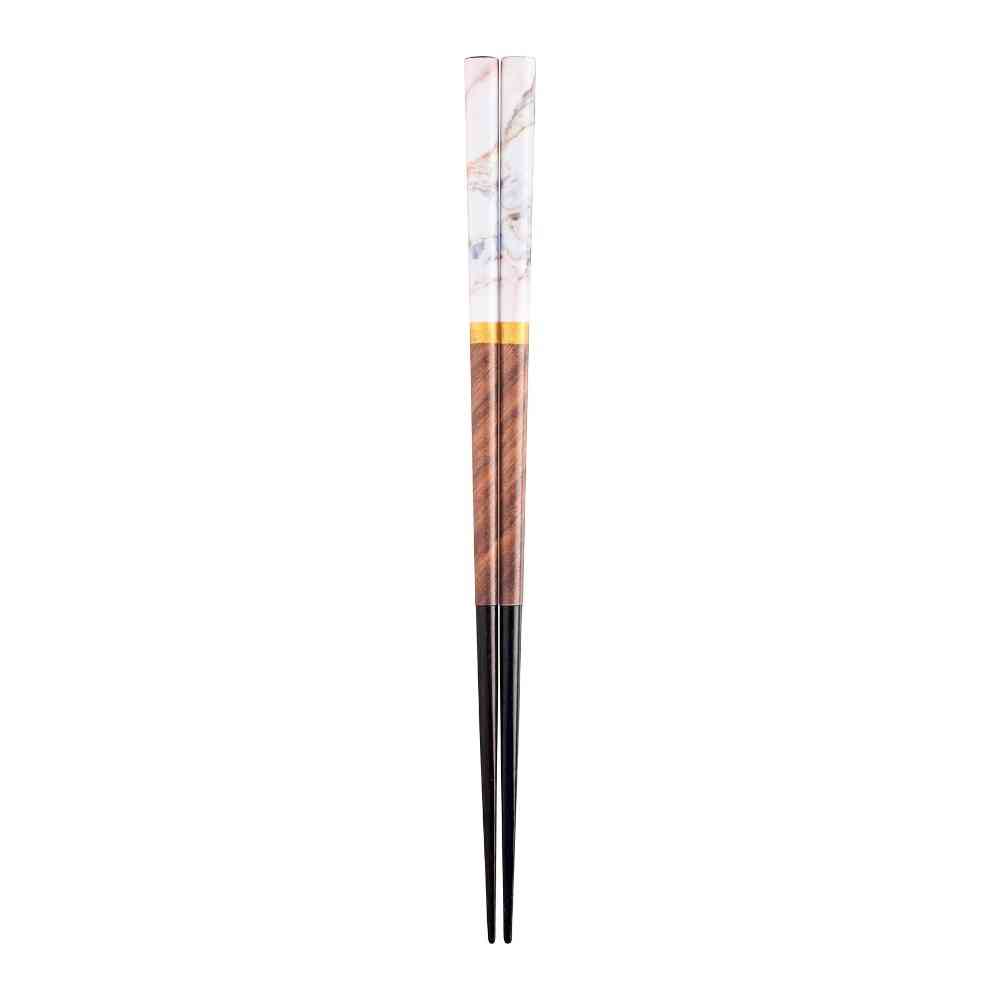 Ishida Chopsticks Marble Brown 23cm 1 Pair