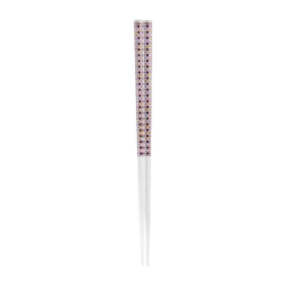 Ishida Metacrylic Chopsticks Asanoha Violet 22.5cm 1 Pair