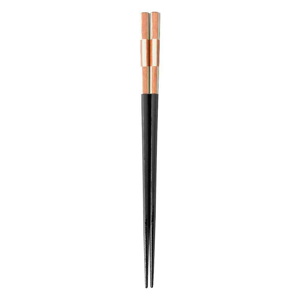 Ishida Hexagonal Checkered Chopsticks 23cm