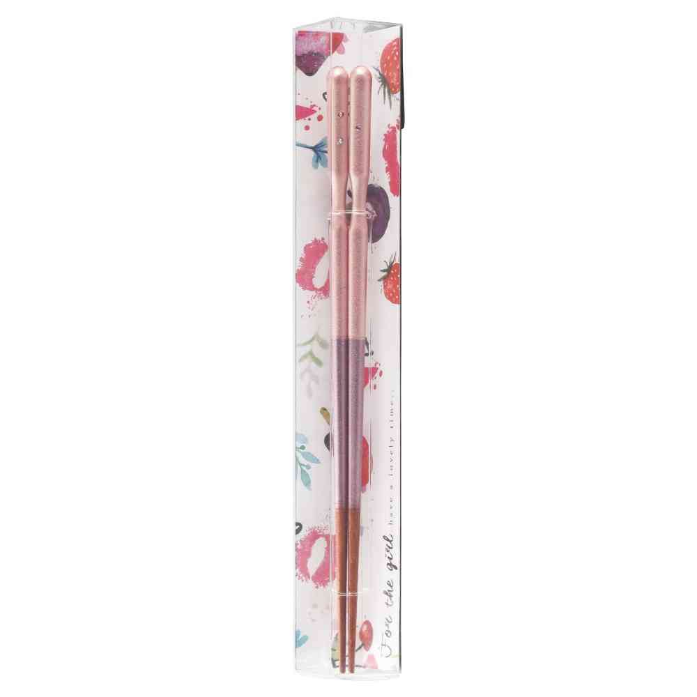 Ishida Elegance Chopsticks Pink 23cm with PET Case