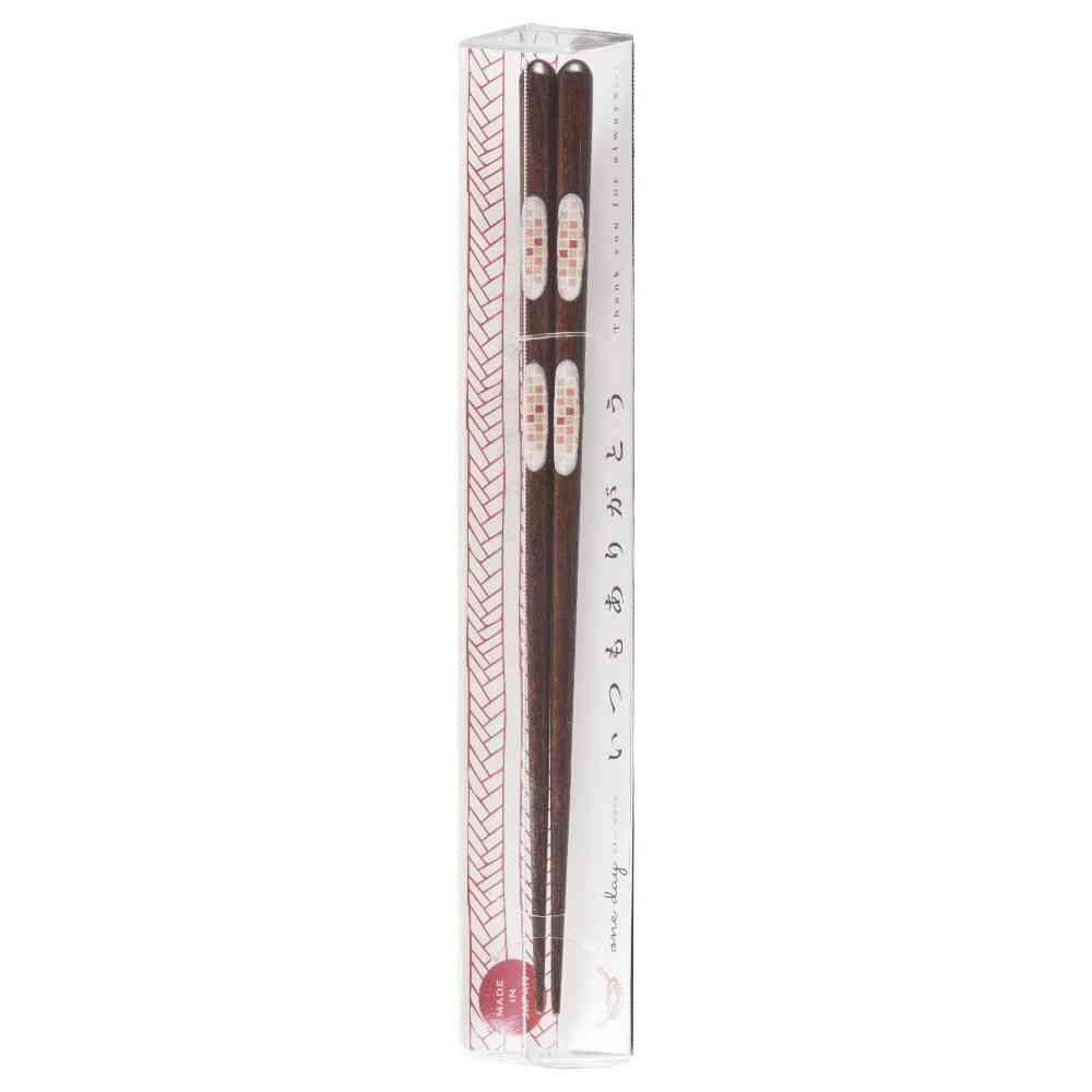 Ishida Healing Dishwasher Safe Chopsticks Orange 23cm with PET Case