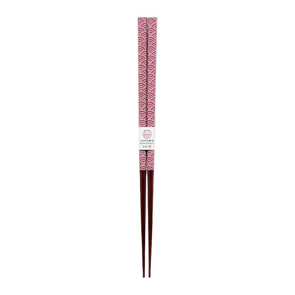 Ishida Chopsticks Japanese Modern Wave Red 23cm with PET Case