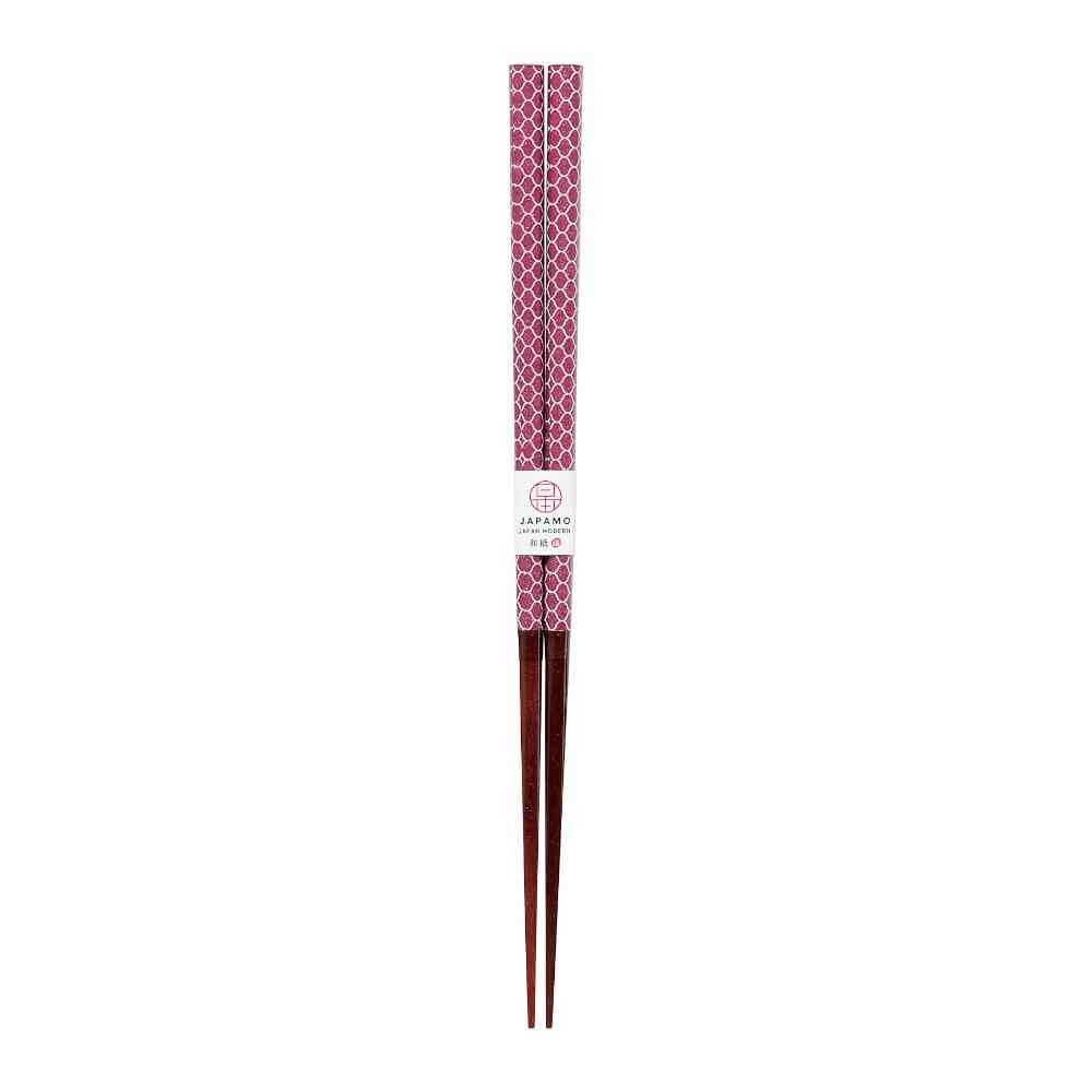 Ishida Chopsticks Japanese Modern Mesh Violet 23cm in PET Case