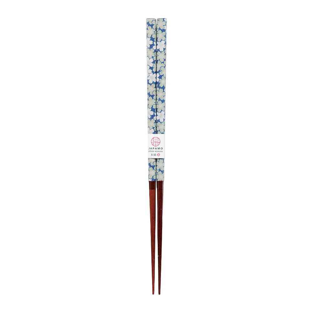 Ishida Chopsticks Japanese Modern Cherry Blossom Blue 23cm in PET Case