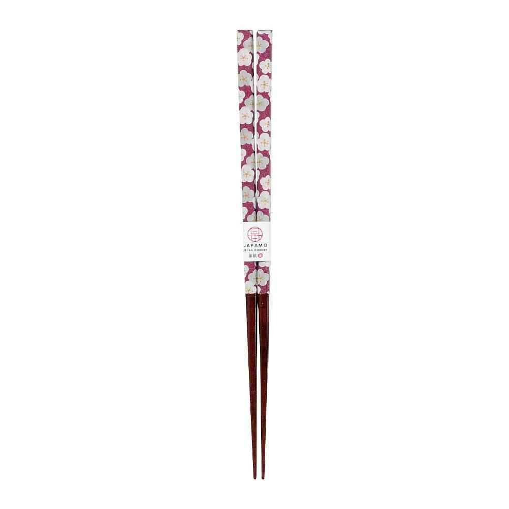 Ishida Chopsticks Japanese Modern Plum Violet 23cm in PET Case