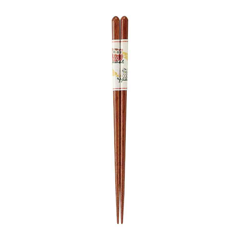 Ishida Dishwasher Safe Chopsticks Owl Family 20.5cm