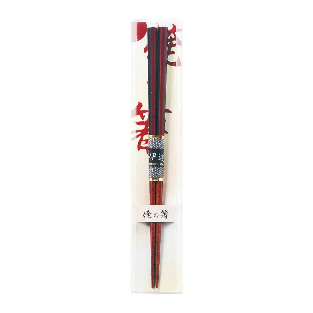 Ishida My Chopsticks Red Flame with PET Case 1 Pair