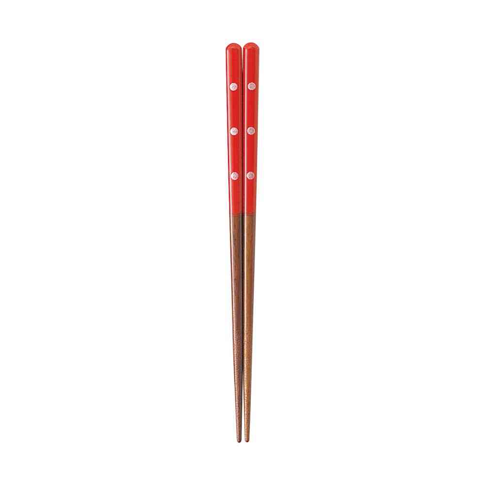 Ishida Kids Dishwasher Safe Chopsticks Silver Ladybug - 1 Pair