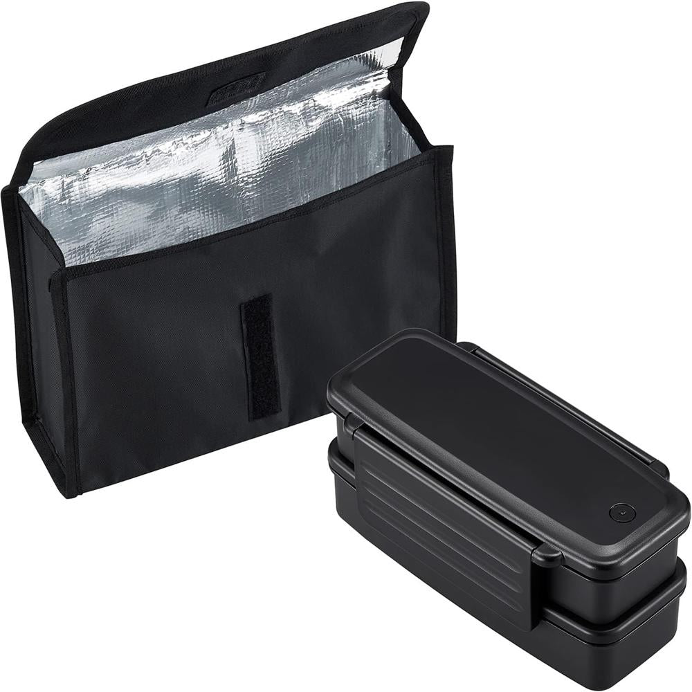 OSK BLC Two-Tier Lunch Box with Insulated Case Black