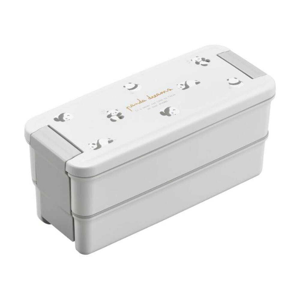 OSK Panda Two-Tier Lunch Box White