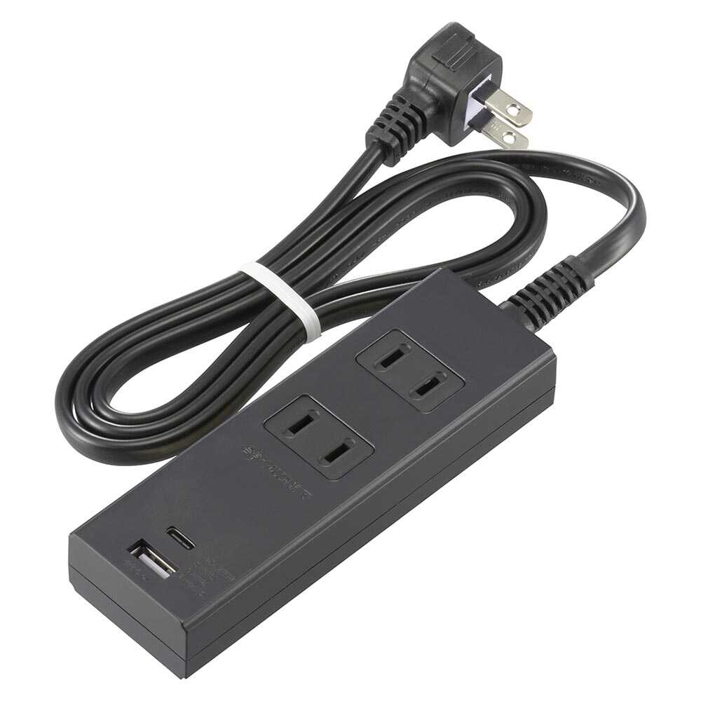 Ohm Electric 2 Outlets Tap with PD-Compatible Type C/A Ports HS-TU21PD23-K
