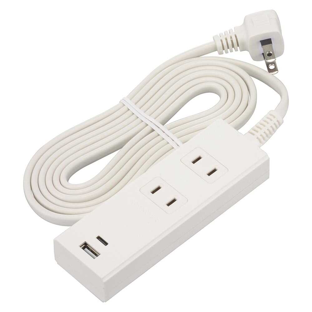 Ohm Electric 2 Outlets Tap with PD-Compatible Type C/A Ports HS-TU22PD23-W