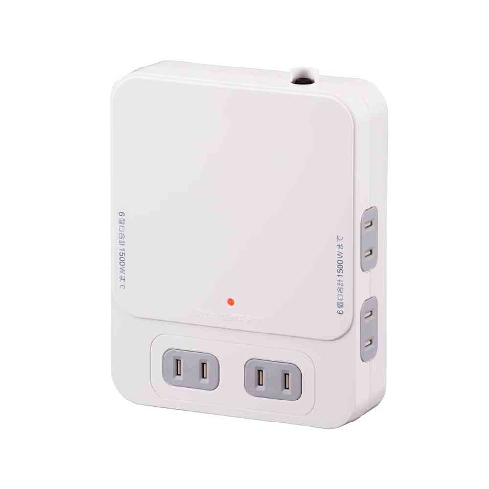 Ohm Electric Expandable Outlet for TV Board Back 6 Outlets HS-TK6TV1-W