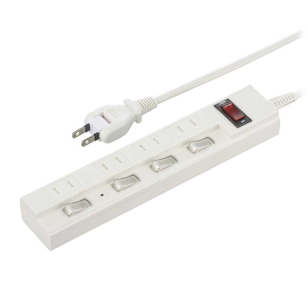 Ohm Electric Energy Saving Tap Lightning Guard with Breaker 4 Outlets HS-TPKV45W-22