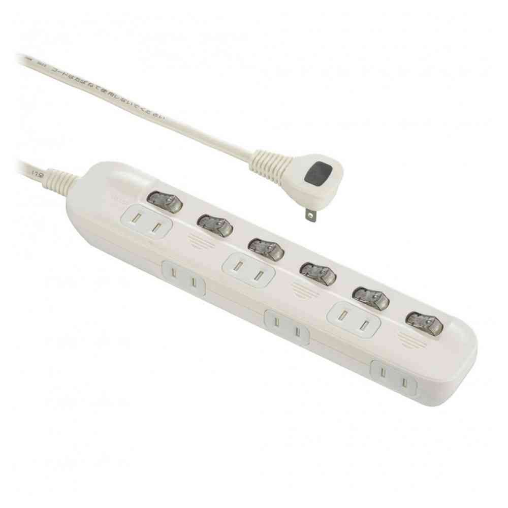 Ohm Electric Power Tap Alternating Outlet 6-Outlet 2m HS-TP62ADW22