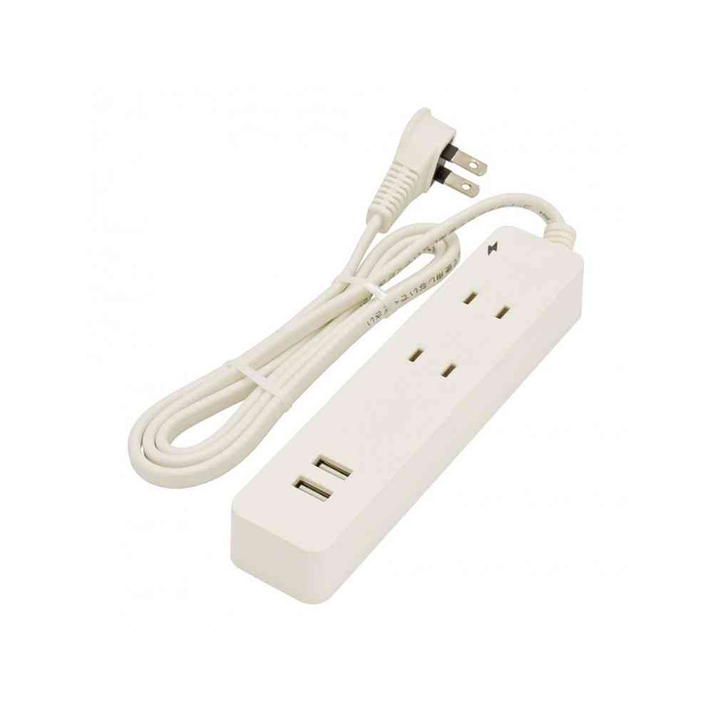 Ohm Electric 2-Outlet Tap with Lightning Guard/USB Port 1m HS-TKU21W22