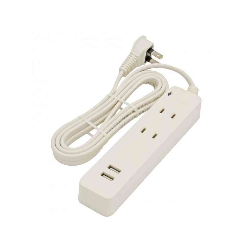 Ohm Electric 2 Outlet Tap with Lightning Guard / USB Port 2m HS-TKU22W22