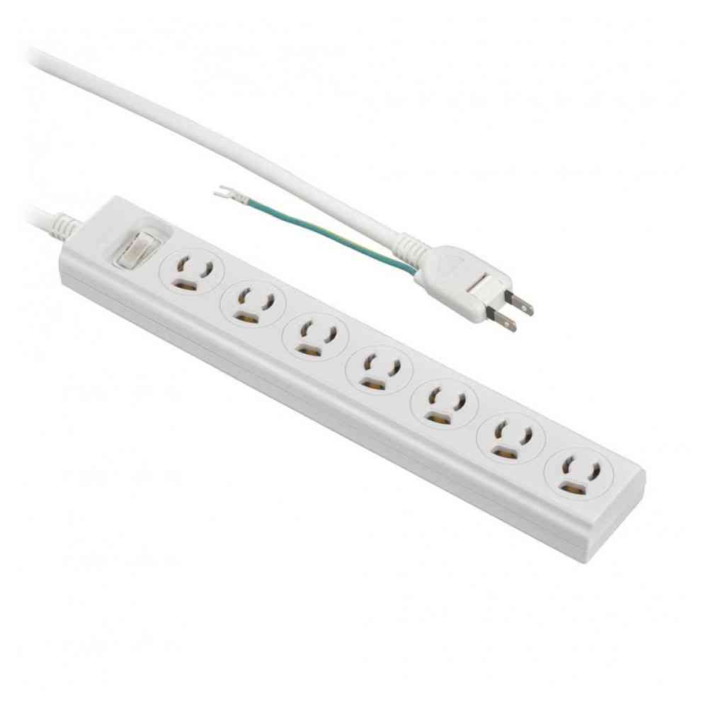 Ohm Electric Anti-Pull OA Tap with Earth 3 Pin Plug Compatible Lightning Guard 7 Outlet 3m HS-TKL733PB3-W