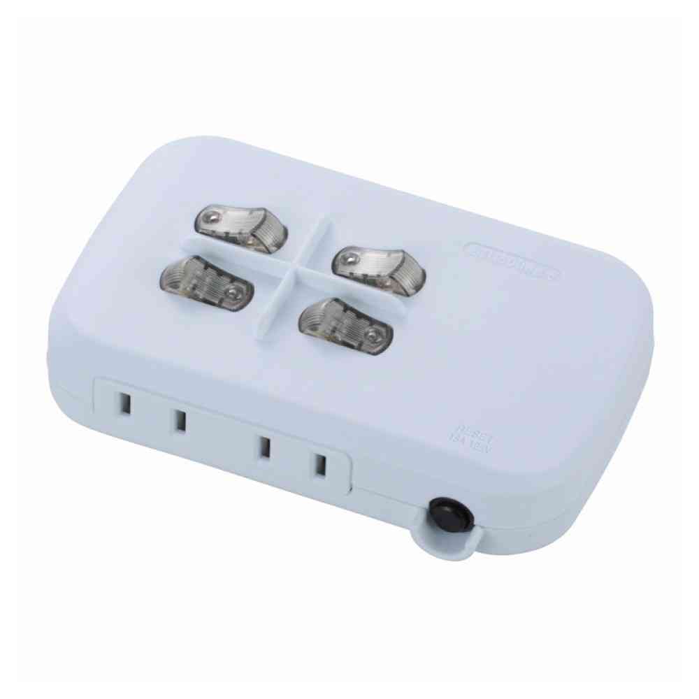 Ohm Electric Energy Saving Tap with Individual Switch 4 Outlet HS-A1759W