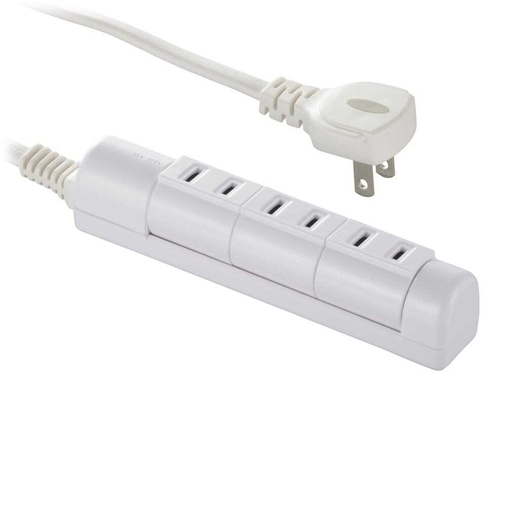 Ohm Electric Rotating Slim Tap 3 Outlets 1.5m