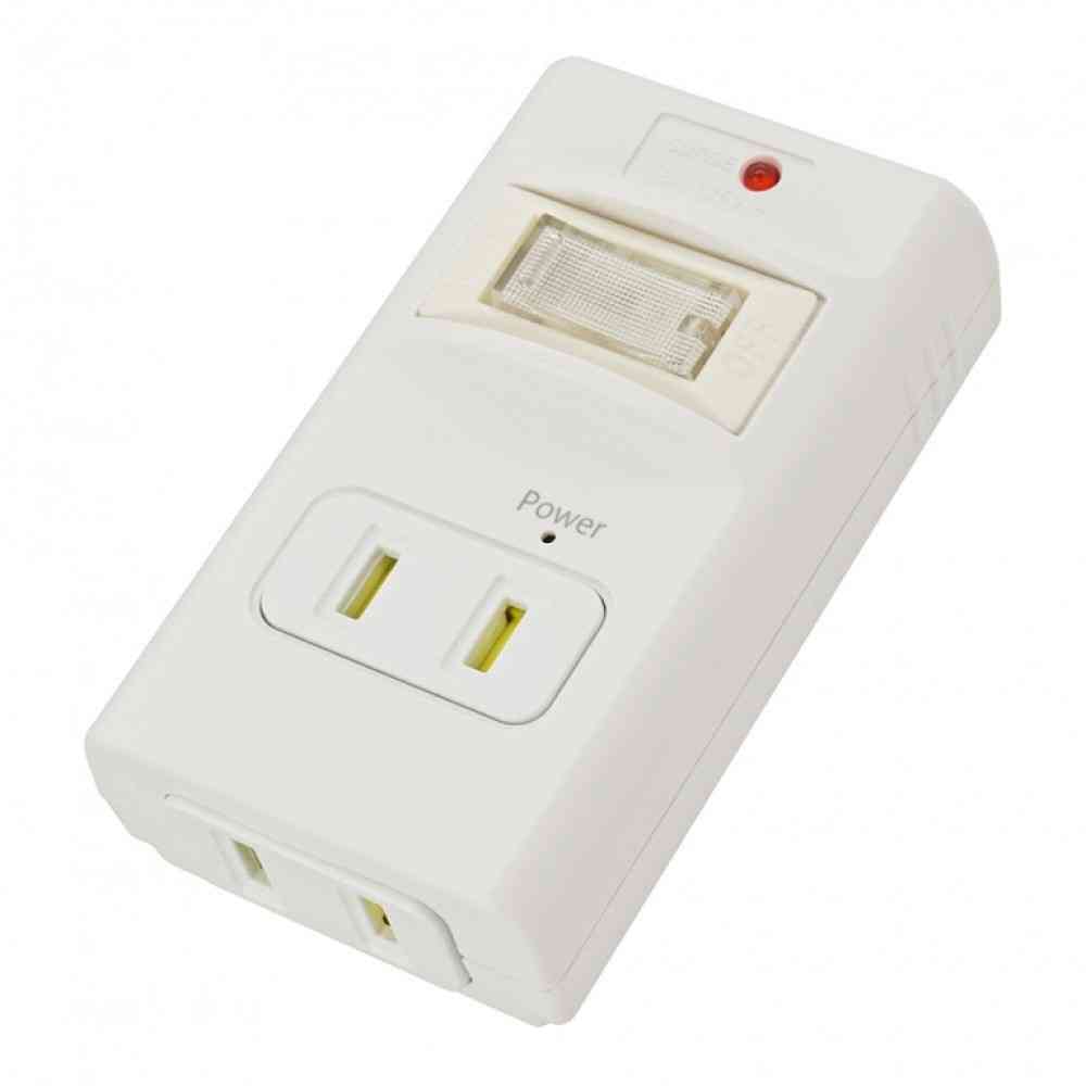 Ohm Electric Smoke Guard Switch Tap 2 Outlet HS-A2PH-W