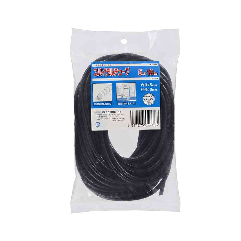 Ohm Electric Spiral Tube, Inner Diameter 5mm, 10m, GST-4B