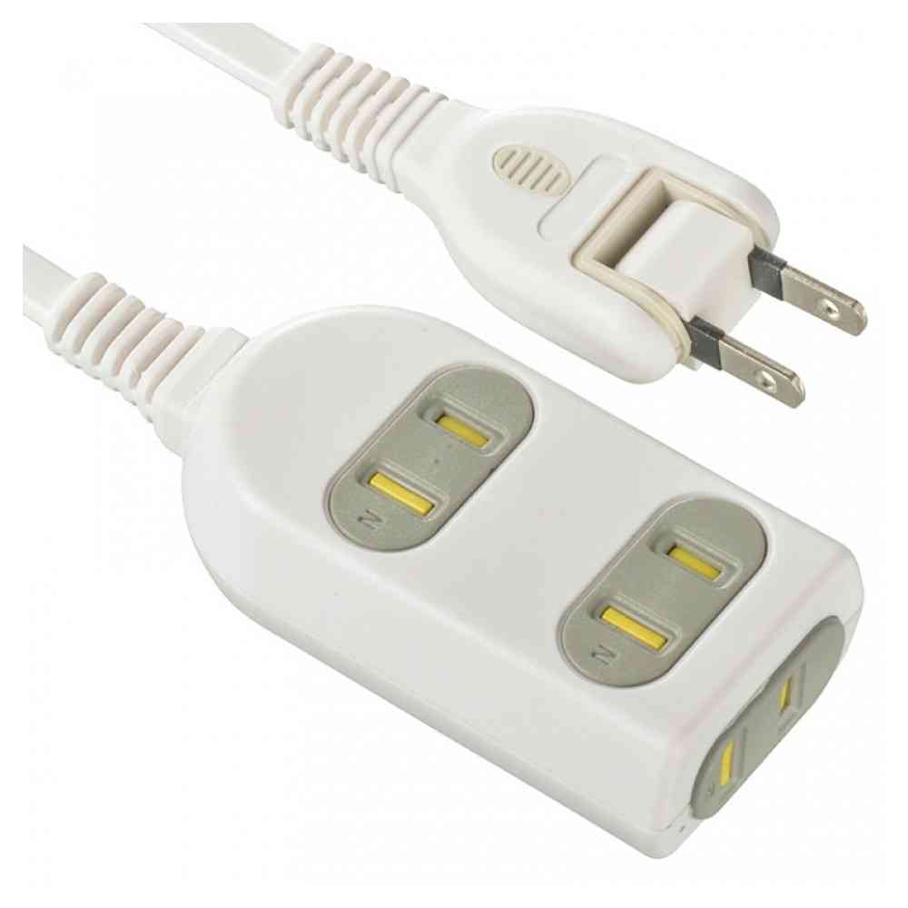 Ohm Electric 3 Outlet Socket with Shutter 1m HS-T31HK3-W