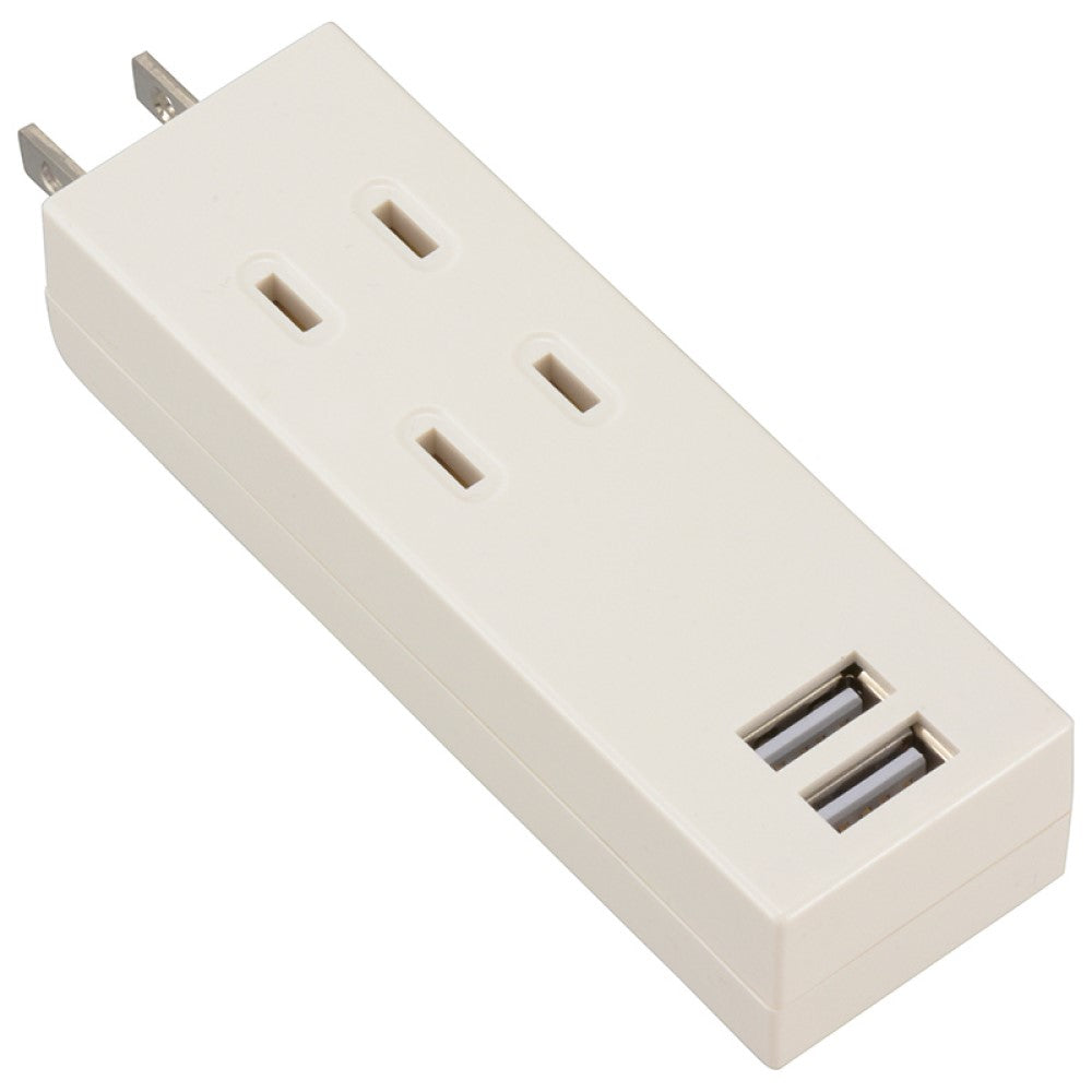 Ohm Electric Safety Tap with USB Port 2 Outlets