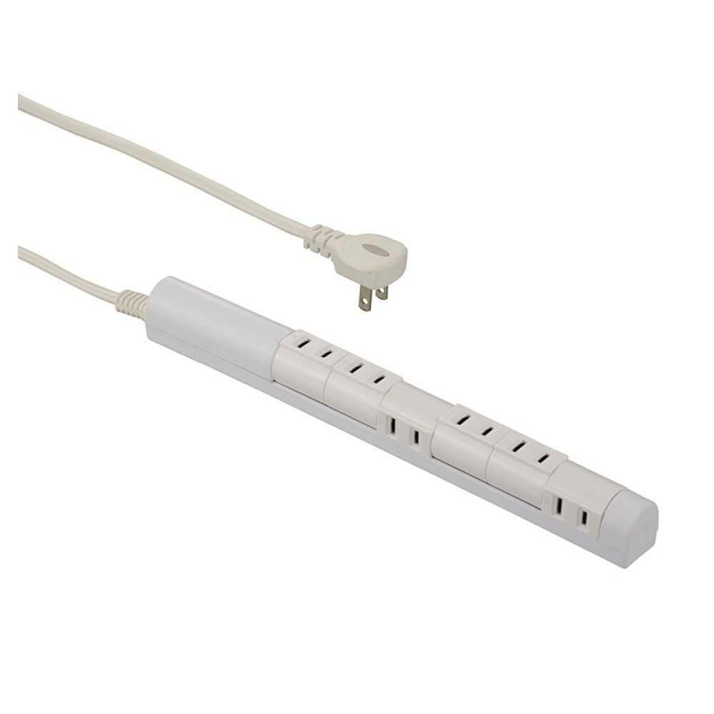 Ohm Electric Rotating Slim Tap 6 Outlets 1.5m