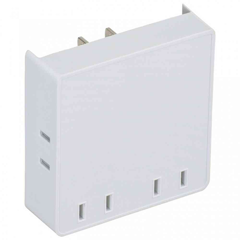 Ohm Electric Square Tap 4 Outlets HS-A4PBT-W