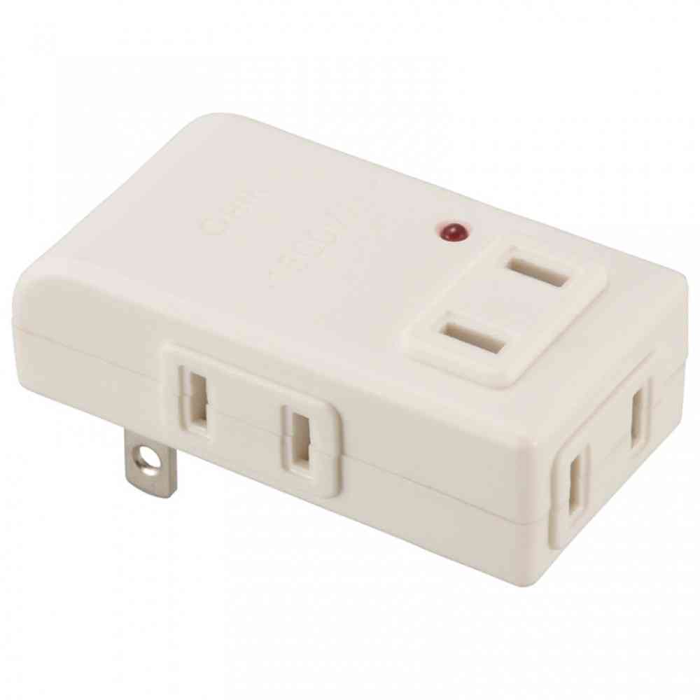 Ohm Electric Lightning Resistant Micro Tap 4 Outlets HS-AKL4PBT-W