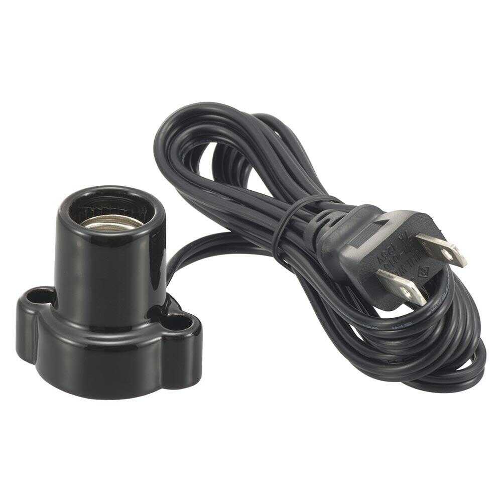 Ohm Electric Porcelain Socket E17 with 1.5m Cord - 1 Piece