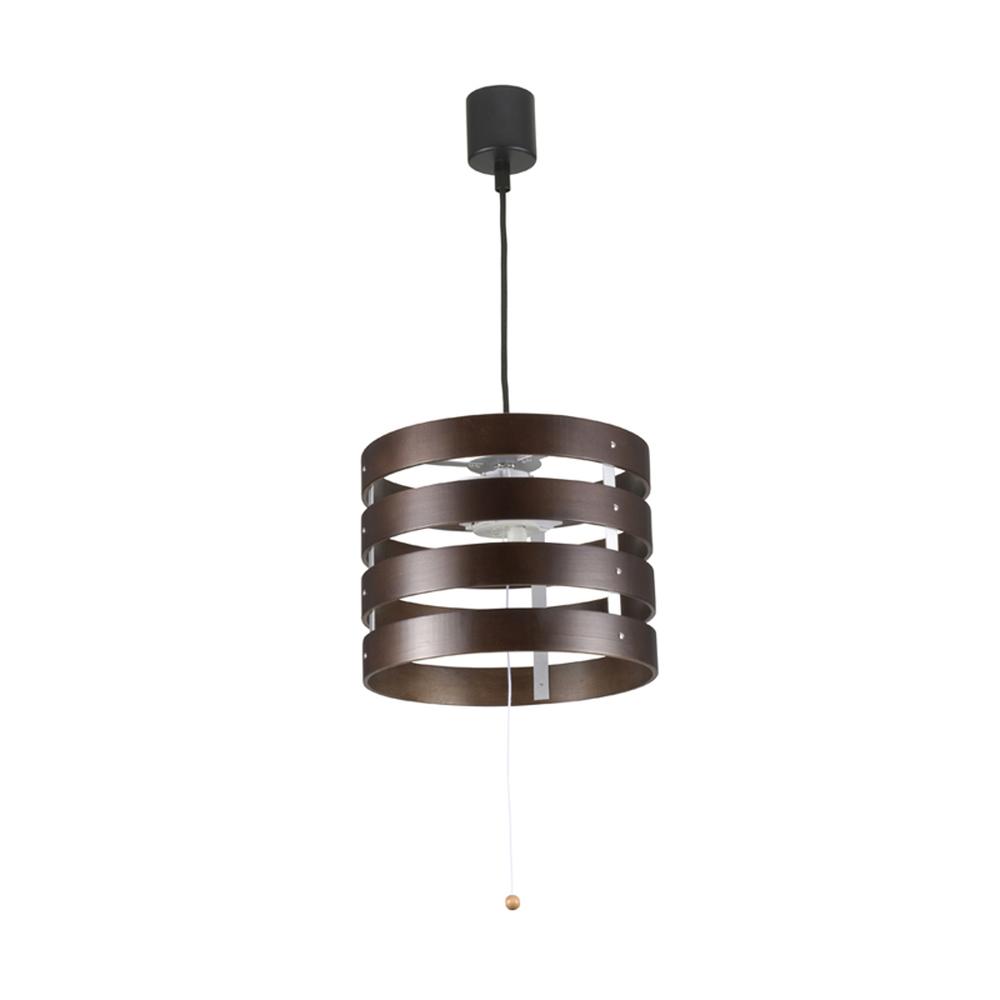 Ohm Electric Pendant Light Wooden Frame 2 Bulbs