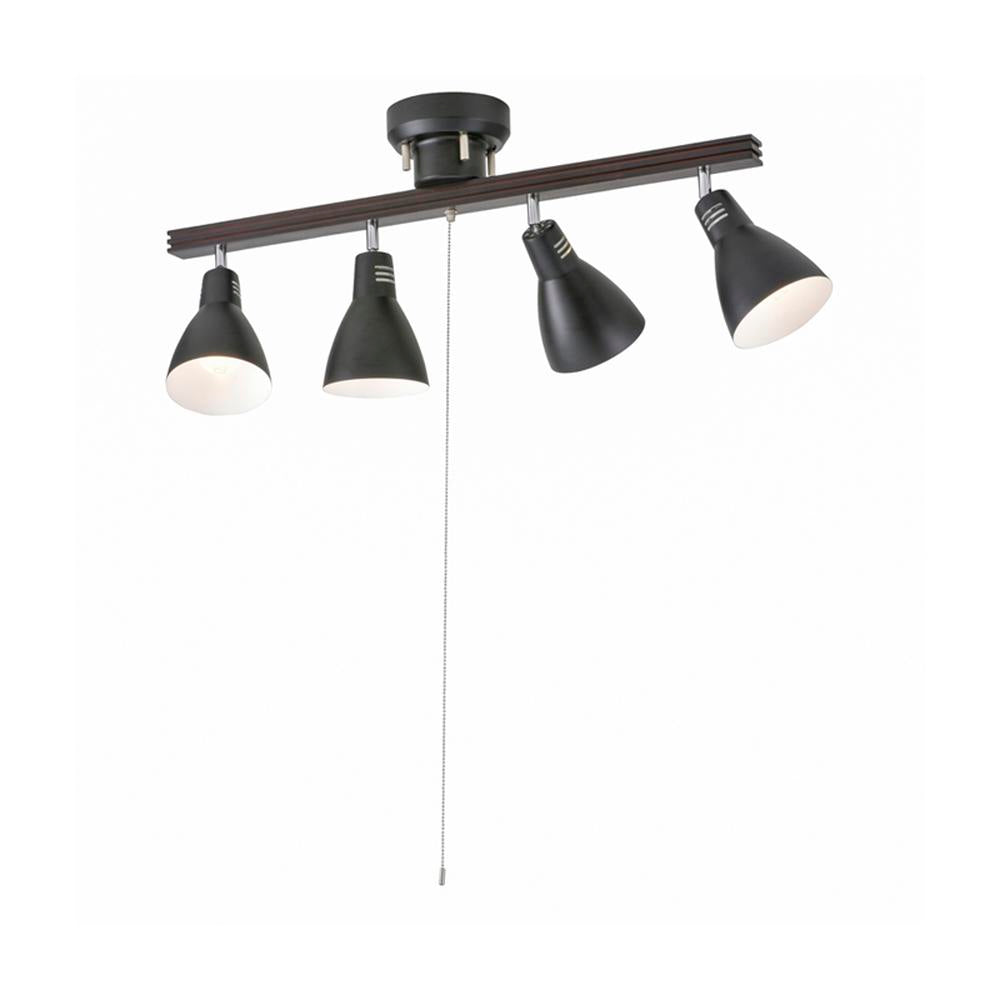 Ohm Electric 4-Bulb Ceiling Light Black