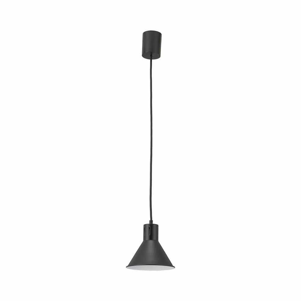 Ohm Electric Pendant Light with Umbrella Shade, Black
