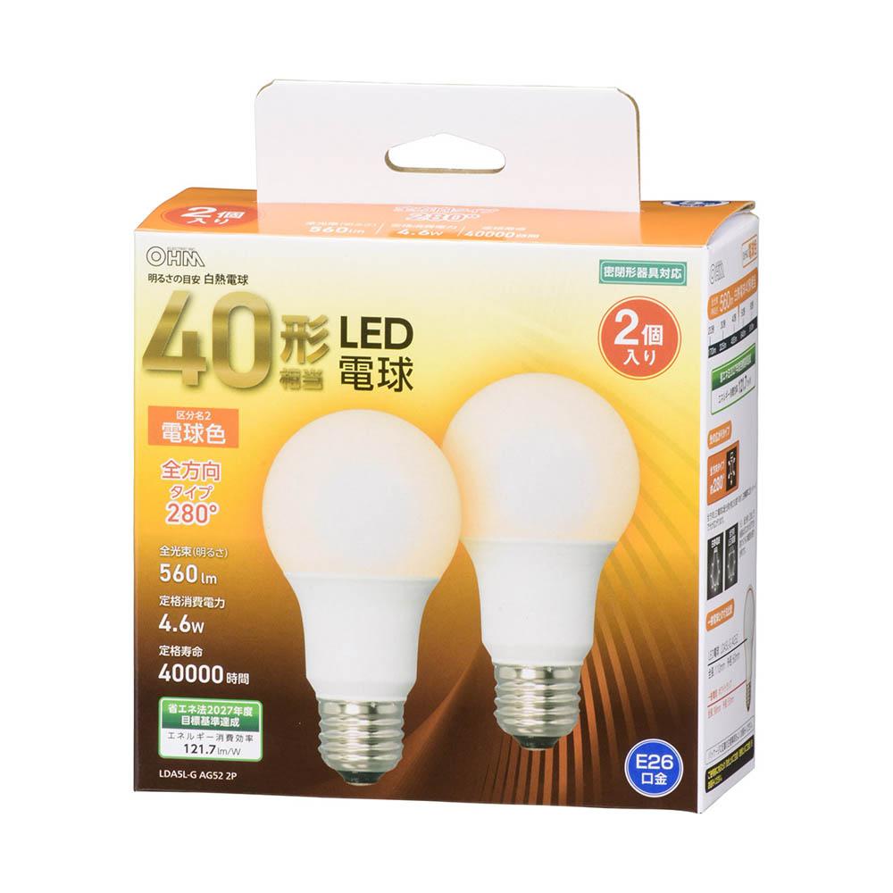 Ohm Electric LED Bulb E26 Equivalent to 40W All-Direction (2 Pieces)